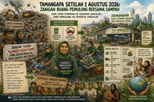 Ilustrasi pasca kebijakan 1 Agustus 2026 penerapan persampahan di Makassar 